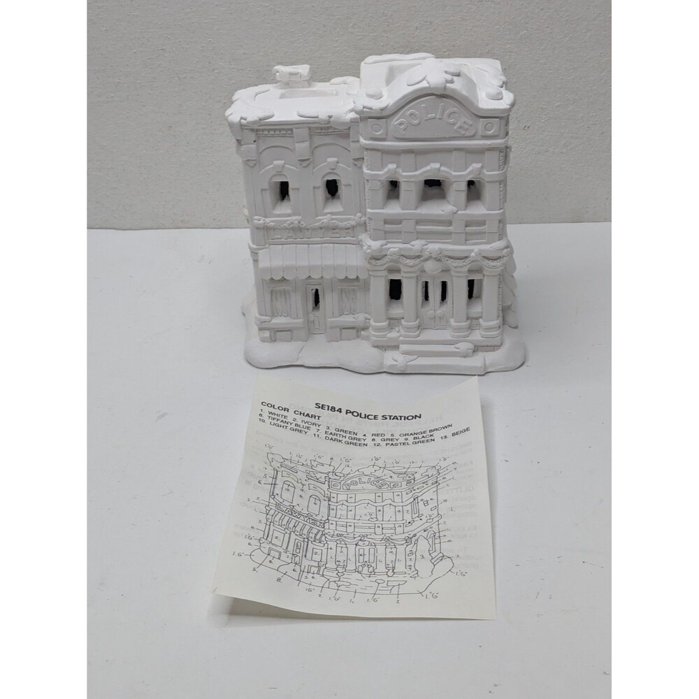 California Creations SE184 POLICE / LAWYER Christmas Village Unsealed Unpainted